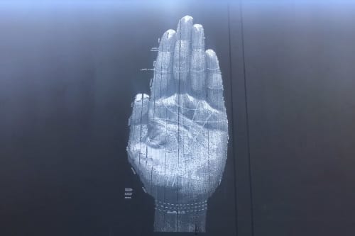 Hand Mural | Street Murals by Robot Muralist | The Midway in San Francisco