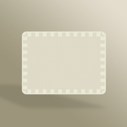 Rectangular Rug with Light Border Design Wool and Viscose | Rugs by Ivar London | Custom