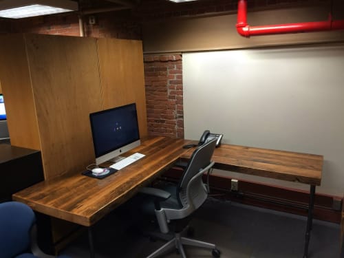 Reclaimed Wood L Desk | Tables by Urban Wood Goods