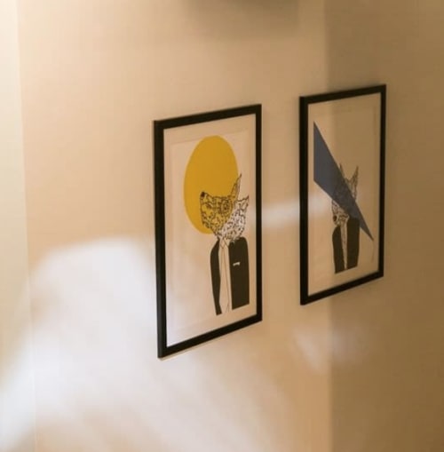 Wolf in Men's Clothing 1 & 2 | Mixed Media by Marcos Carvalho | TechSpace Union Square NYC Coworking Space in New York