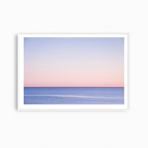 Pastel ocean wall art, minimalist 'Ambient Panorama' photo | Photography by PappasBland