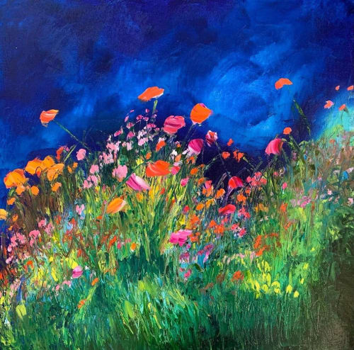 Midnight Dream | Oil And Acrylic Painting in Paintings by Checa Art