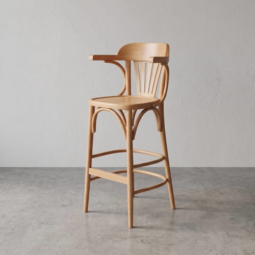 Aspen Bentwood Bar Stool with Arms | Chairs by Kleinhaus Furniture