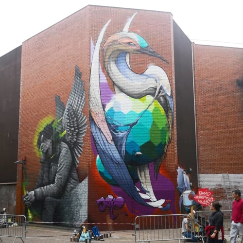 Swan Mural | Street Murals by Jeroo