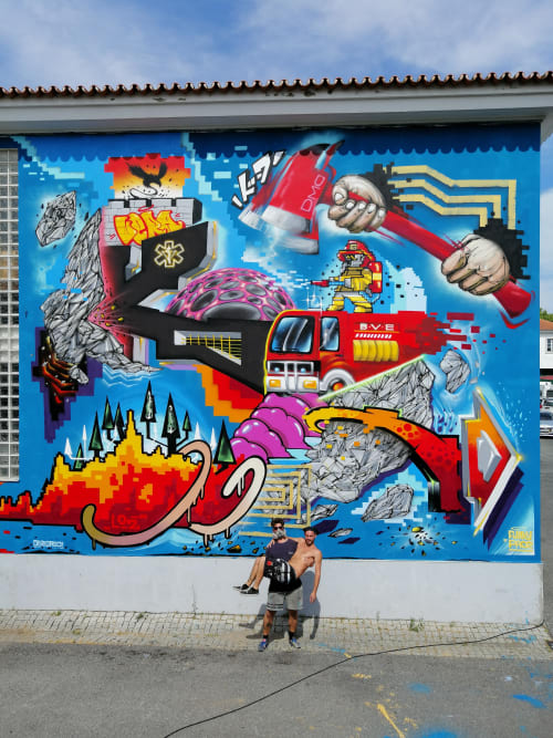 Digital Phoenix | Street Murals by Le Funky