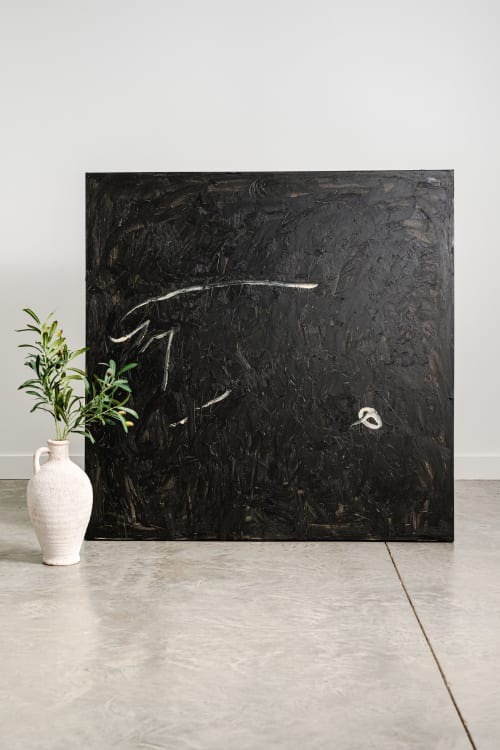 Black and Creme | Oil And Acrylic Painting in Paintings by Kayla Gale Campbell Fine Art