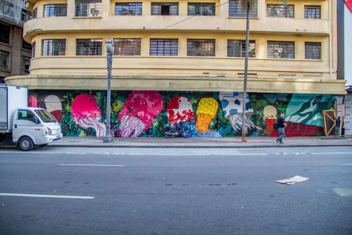 Utsubo Camo Wall | Street Murals by Felipe Yung (Flip) | CALMAART+ in Sakai