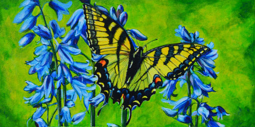 Yellow tail butterfly | Paintings by Murals By Marg | Sunnybrook Health Sciences Centre in Toronto