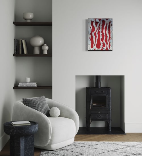 Bare Bones #2 - Red | Wall Sculpture in Wall Hangings by Gila Mosaics Studio