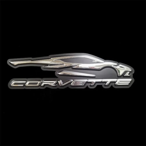 C8 Corvette 3D Gesture Stainless Steel sign | Signage by Jan Sullivan Fowler