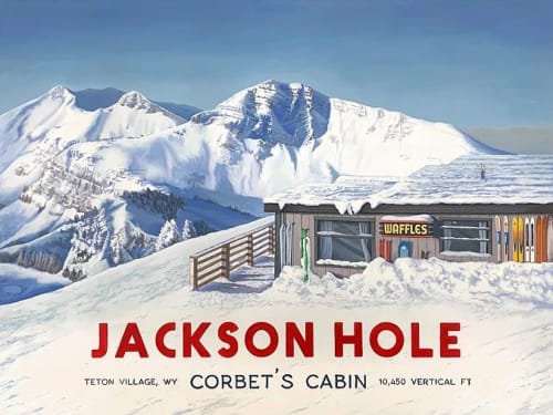 Jackson Hole | Oil And Acrylic Painting in Paintings by Nicolette Atelier