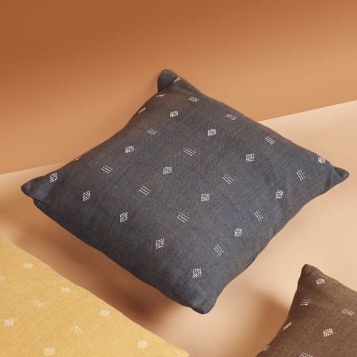 Nira Indigo Handloom Pillow | Pillows by Studio Variously