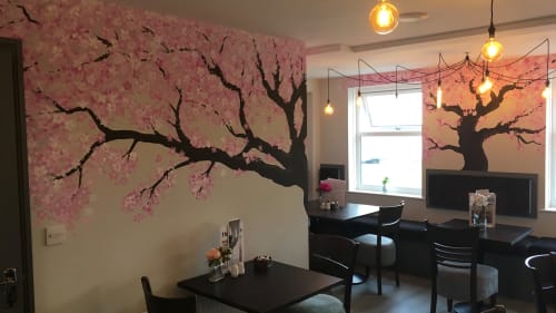 Cherry Blossom Mural | Murals by Leeroy ( Custom Artwerk ) | Humbles in Seaham