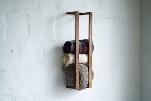 Modern Blanket Wall Rack | Furniture by THE IRON ROOTS DESIGNS