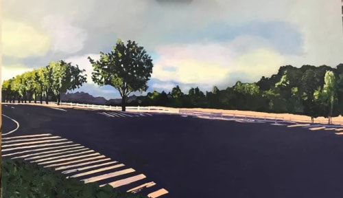 Crosswalk Painting | Oil And Acrylic Painting in Paintings by June Yokell | Artist Studio - June Yokell in San Francisco