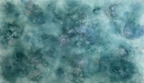Ocean Mist Original Resin Painting | Oil And Acrylic Painting in Paintings by MELISSA RENEE fieryfordeepblue  Art & Design | Salon Platinum - Aliso Viejo, Orange County, CA in Aliso Viejo