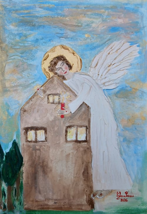 Under the mantle of grace | Oil And Acrylic Painting in Paintings by Elena Parau