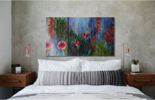 Enchanted garden | Oil And Acrylic Painting in Paintings by Elena Parau