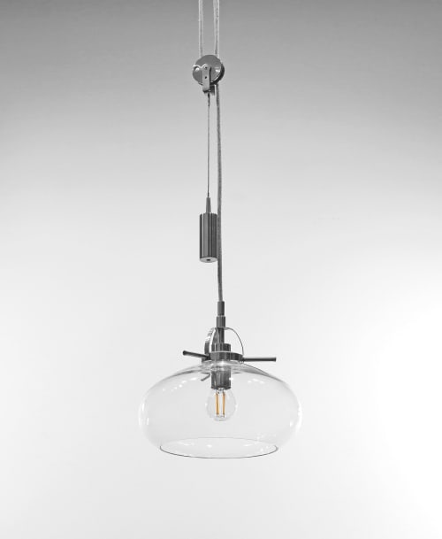 Art Deco inspired Pendant Lamp with Weight | Pendants by Szostak Atelier