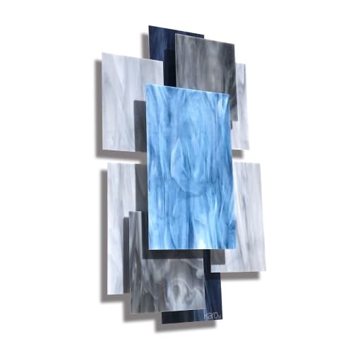 "Vertex" Glass and Metal Wall Sculpture | Wall Hangings by Karo Studios