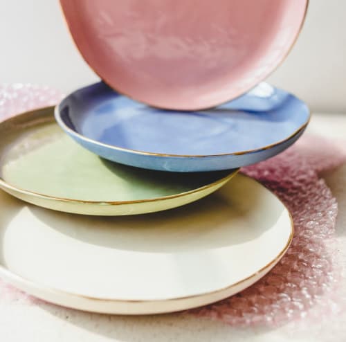 Clay Plate Ceramic Dessert Plates Handmade Ceramic Plate Stay Young Plate Ready to Ship Ceramic Plate Handmade