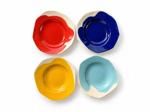 BAUHAUS Deep Plates — Set of 4 | Dinnerware by Pottery & Poetry