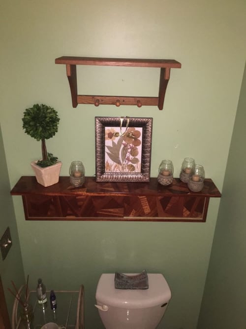 Mahogany Hanging Shelf | Furniture by Chelsea Van Voorhis