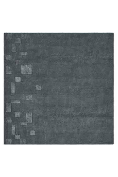 005 - Handwoven Tibetan knot w/ wool field & silk moti | Area Rug in Rugs by MK Objects