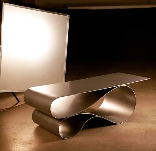 Whorl Coffee Table in Aluminum | Tables by Neal Aronowitz