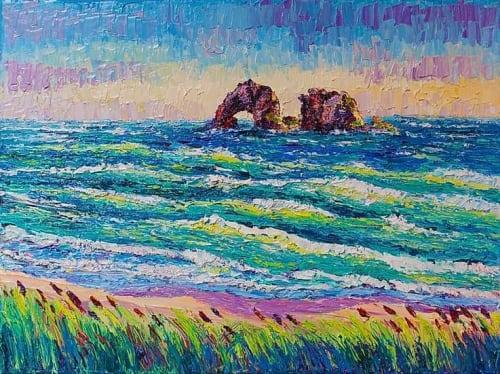 "Rockaway Beach" Painting | Oil And Acrylic Painting in Paintings by Eryn Tehan