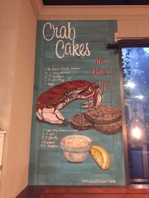 Crab 404 - Seafood Restaurant Mural | Murals by Michael Moon Studio | CRAB404 in Atlanta