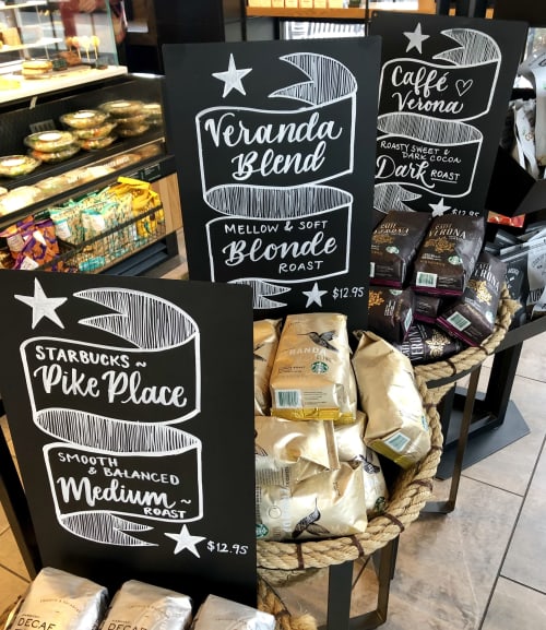 Chalk Art | Signage by YQ Design | Starbucks in Queens