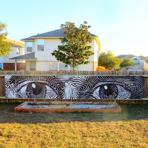 Eyes On Fence | Murals by Bill Tavis