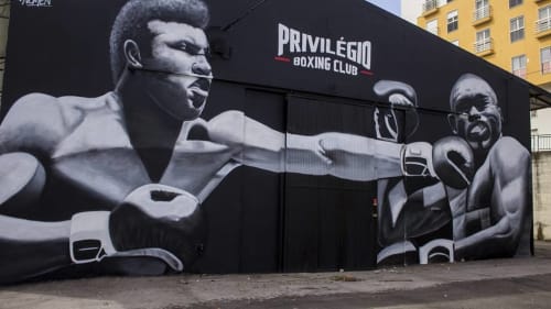 Muhammad Ali Mural | Murals by Nomen | PRIVILÉGIO BOXING CLUB in Odivelas