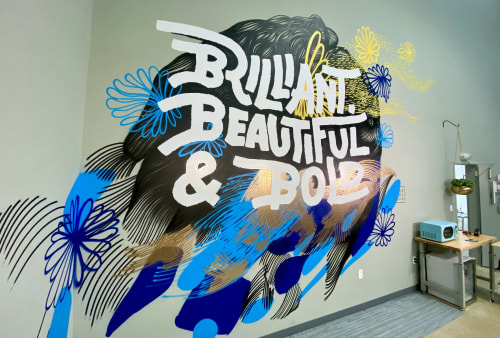 Brilliant Beautiful Bold Hand-scripted Mural | Murals by BroCoLoco