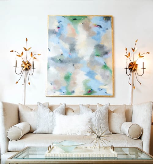 Geode French Blue & Jade Green | Mixed Media by Lori Sperier Art | The French Mix by Jennifer DiCerbo in Covington