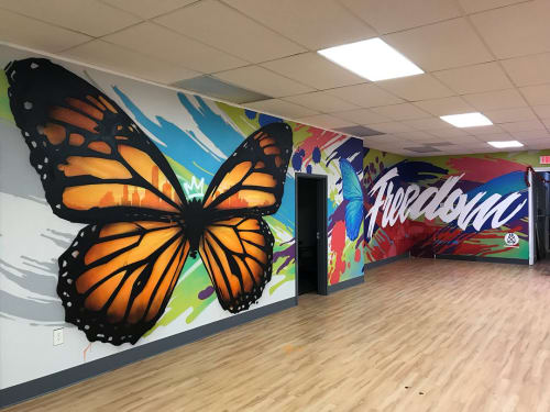 Donation Mural | Murals by Michael McPheeters | The Refuge Dallas in Dallas
