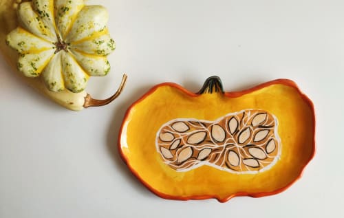 Orange Pumpkin Plate | Dinnerware by Federica Massimi Ceramics