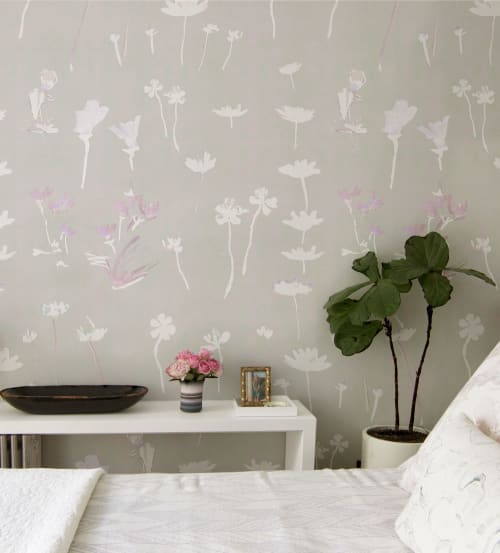 Desert Flowers - Sage Mural Wallpaper | Wallpaper by BRIANA DEVOE