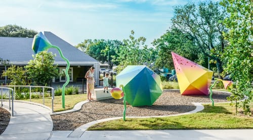 Reflect and Resound | Public Art by Virginia Fleck | Austin Shelter for Women and Children, The Salvation Army in Austin