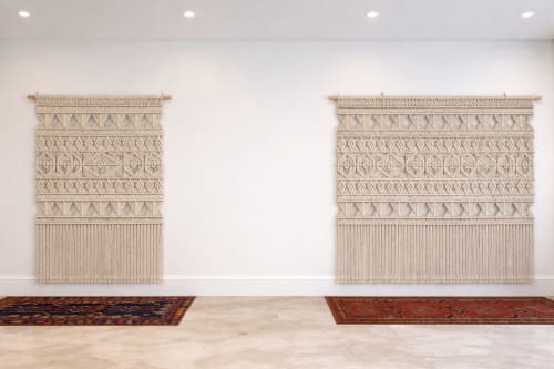 Extra Large Macrame Wall Panel | Wall Hangings by MossHound Designs | Zaytinya in Nashville
