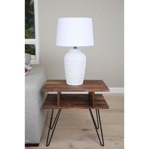 Zuma solid walnut modern side table | Tables by Modwerks Furniture Design