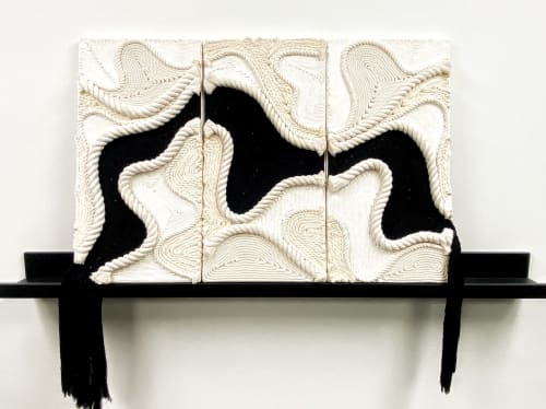 "Void" Triptych, FIber Art Wall Hanging | Tapestry in Wall Hangings by SOJA Art Studio