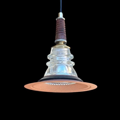 Insulator Light Lantern Pendant Metal Hood | Pendants by RailroadWare Lighting Hardware & Gifts | Moondog Cafe Key West in Key West
