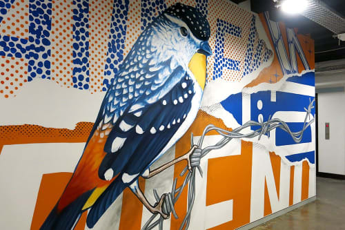 Spotted Pardalote | Street Murals by Blends