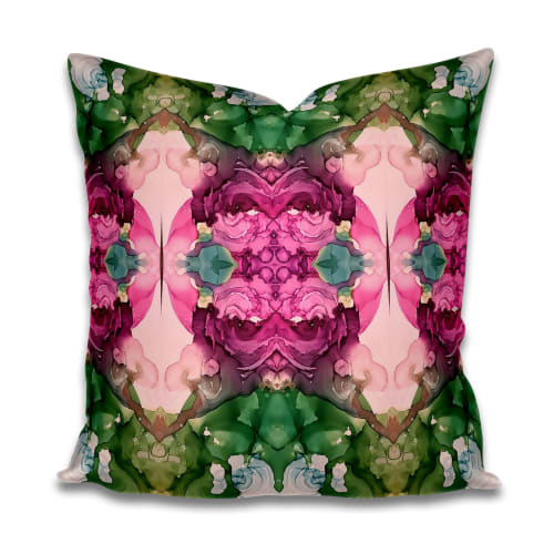 hummingbird euro pillow and textiles by the yard | Pillows by Amanda M Moody