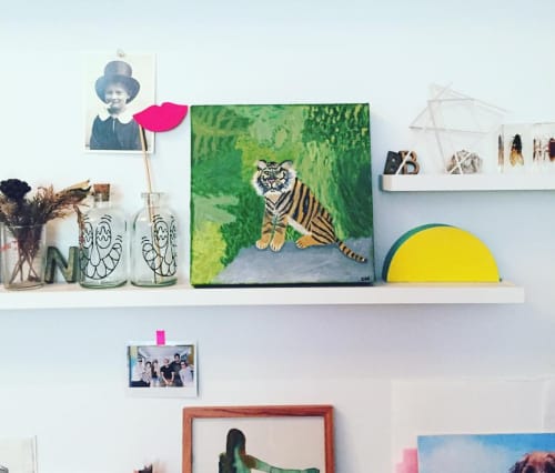 Jungle Tiger - original painting, oil on canvas | Paintings by Chloe Harrison