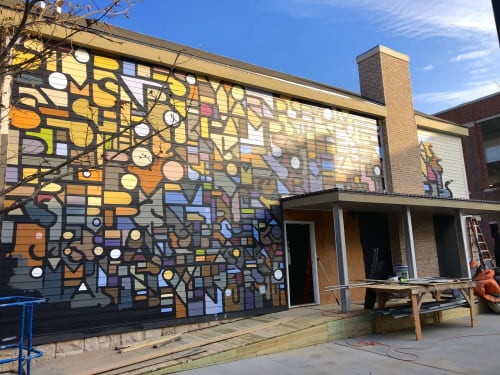 Exterior Wall mural | Murals by Derrick Hickman | Easton Town Center in Columbus