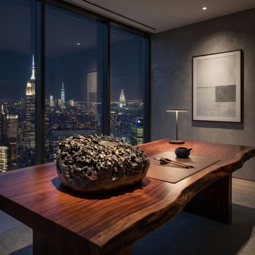 Heritage Monumental 9 Dragons Duan Stone Inkslab Sculpture | Sculptures by Dynasty Artisan