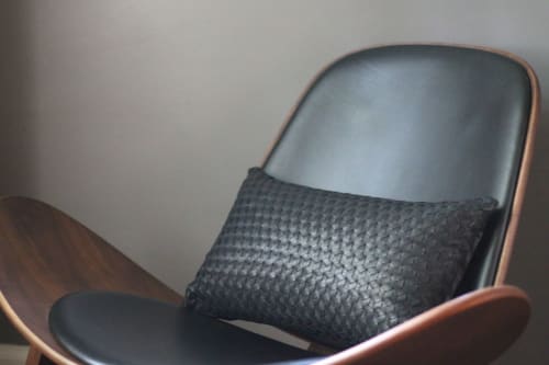 Triaxial Boudoir Pillow | Pillows by Weave & Roam Leather Co.
